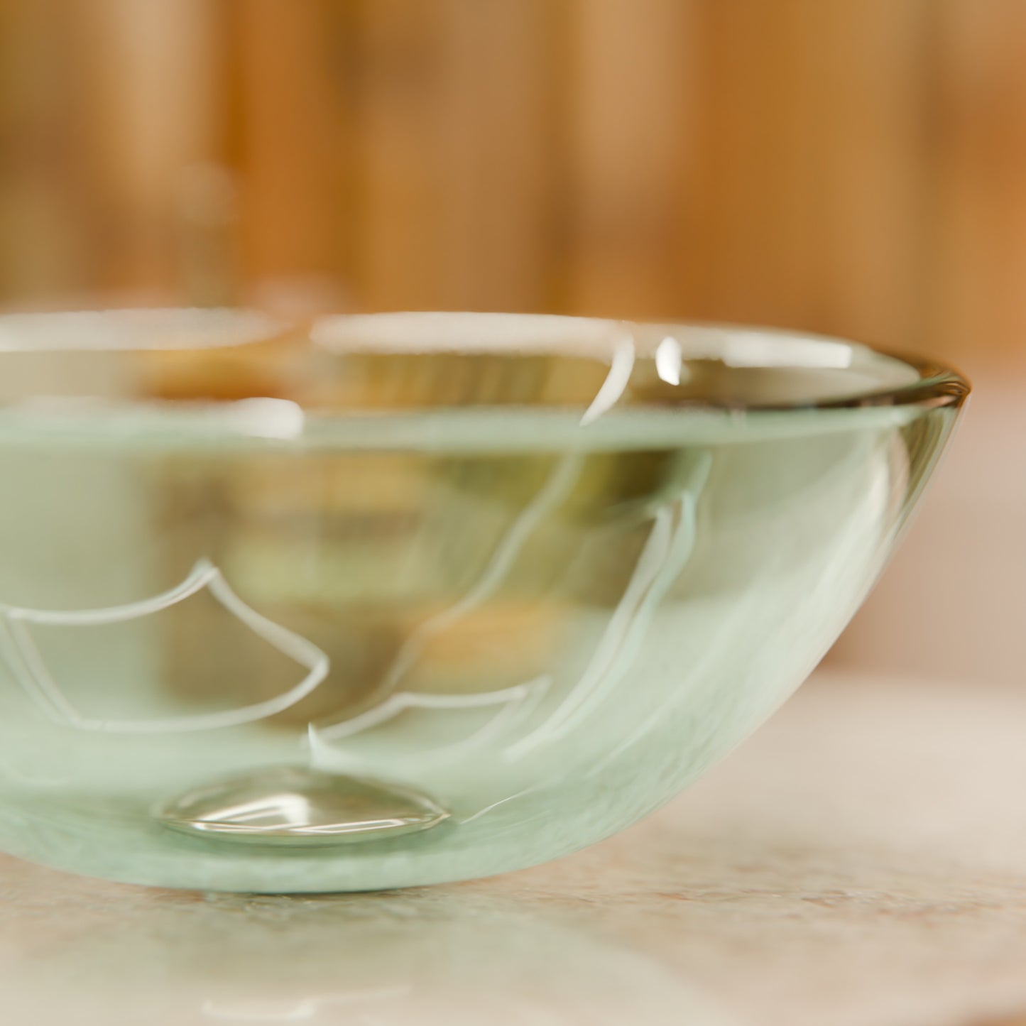 Clear Round Tempered Glass Vessel Bathroom Sink TIG-8048