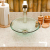 Mini 12" Clear Round Tempered Glass Vessel Bath Sink Series, TIG-8048-12