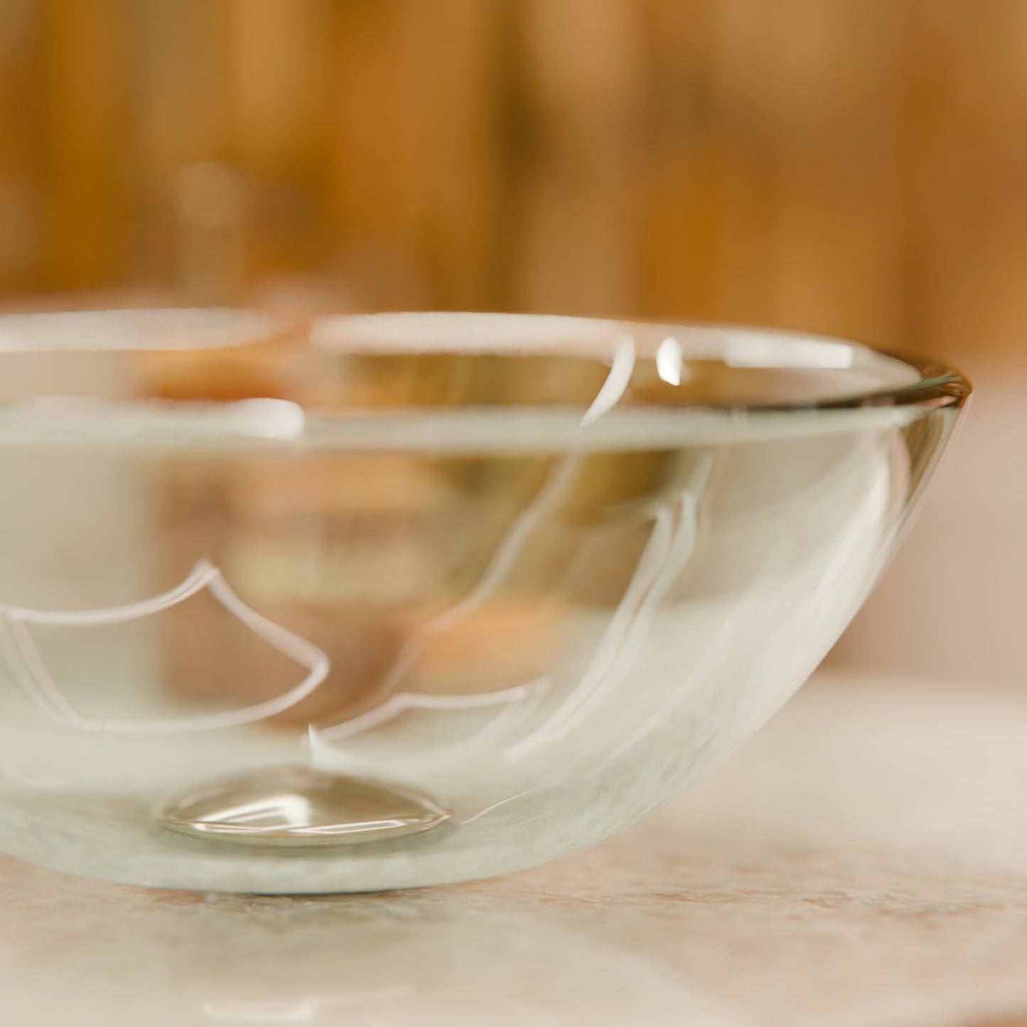 Mini 12" Clear Round Tempered Glass Vessel Bath Sink Series, TIG-8048-12