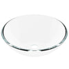 Clear Round Tempered Glass Vessel Bathroom Sink TIG-8048
