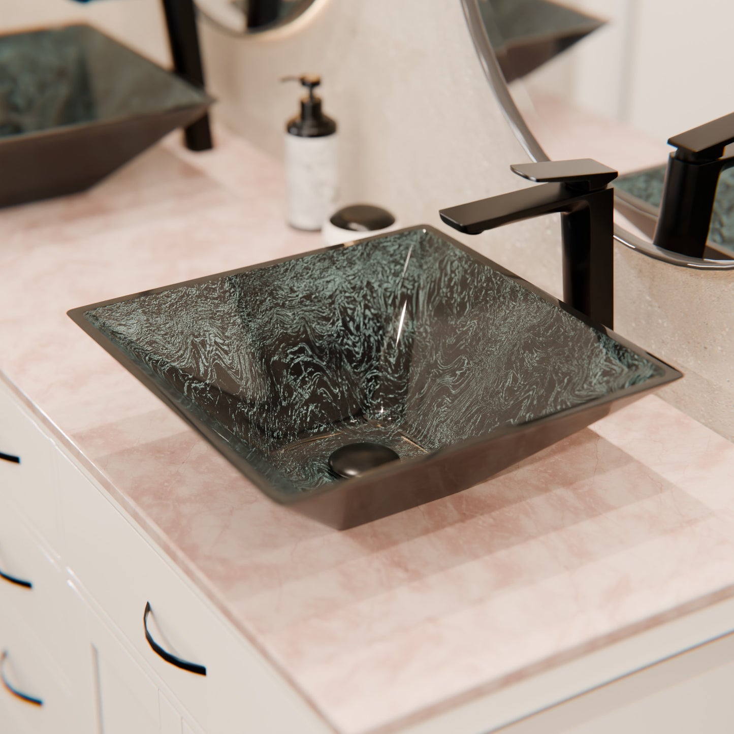 Thix Modern Single Hole Vessel Bathroom Faucet, NBF-005 Series