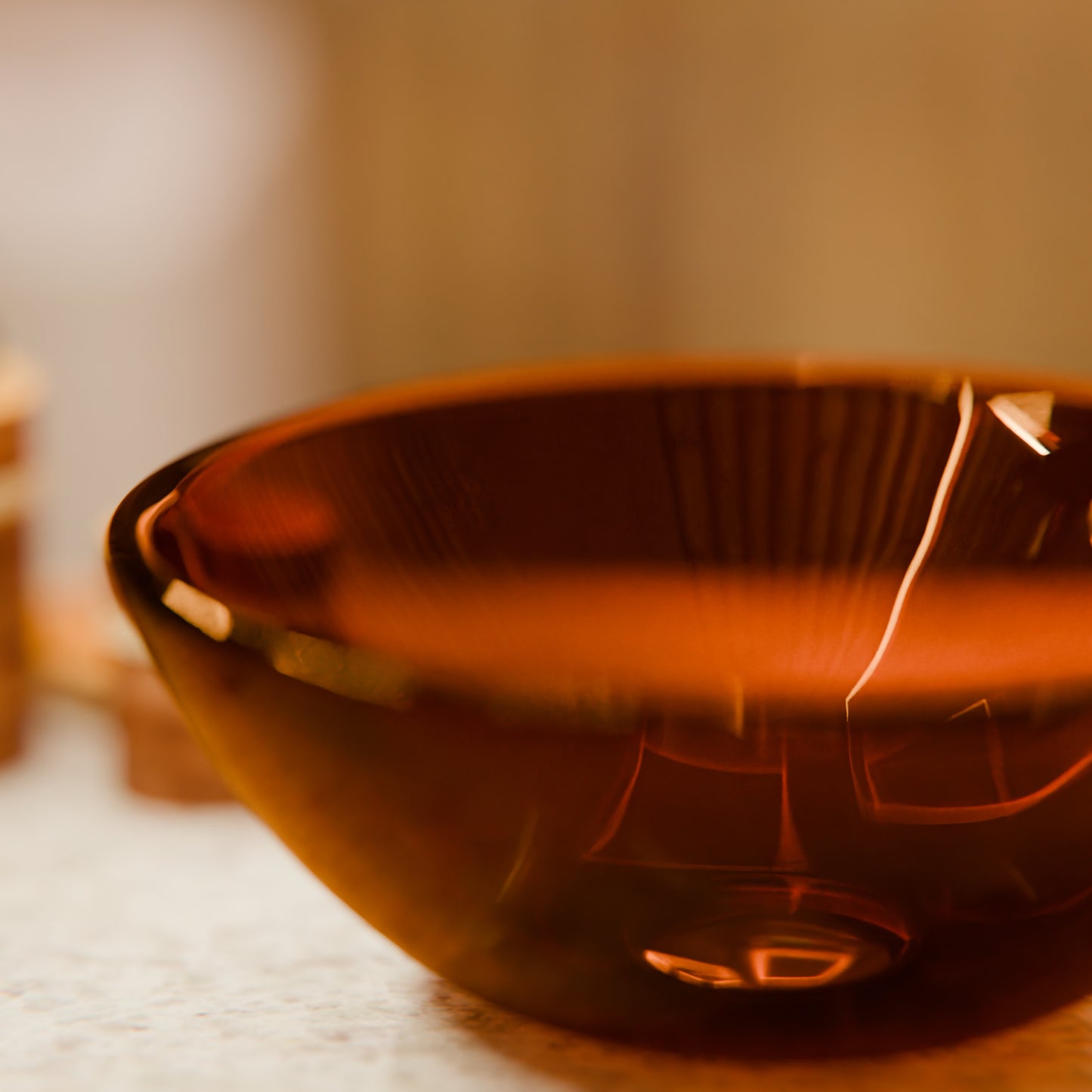 Mini 12" Clear Tea Glass Vessel Sink Combo NSFC-168T-1217003ORB