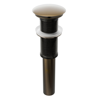 Novatto umbrella drain accessory without overflow, showcasing a sleek chrome finish and durable construction for bathroom use.