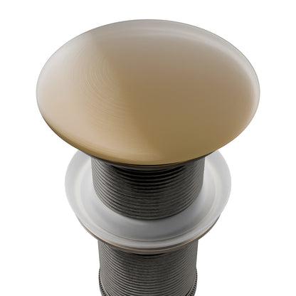Novatto umbrella drain accessory without overflow, featuring a sleek metal design for bathroom sink drainage.