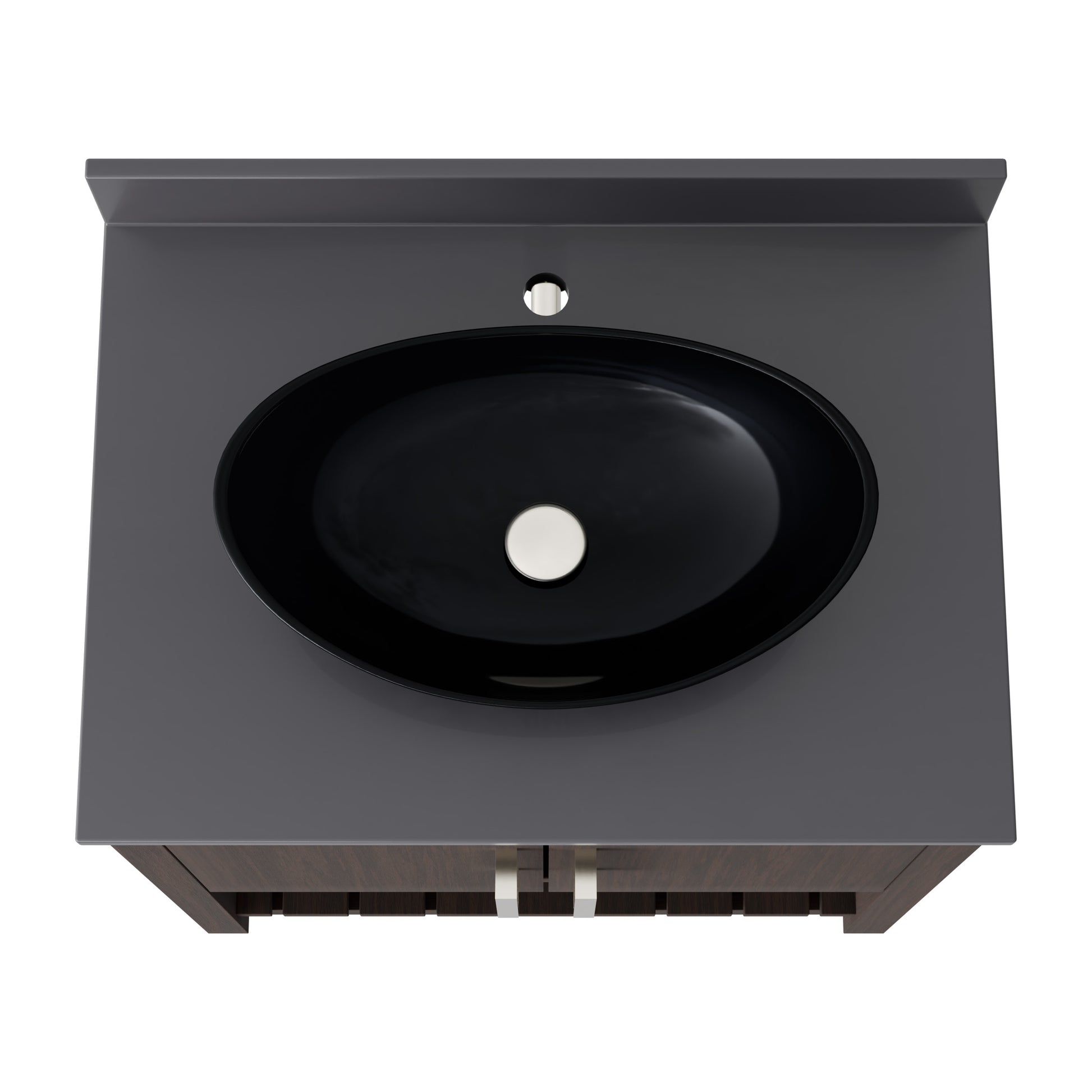 30-inch Novatto bath vanity with storm grey quartz countertop and sink, showcasing modern bathroom accessory design.