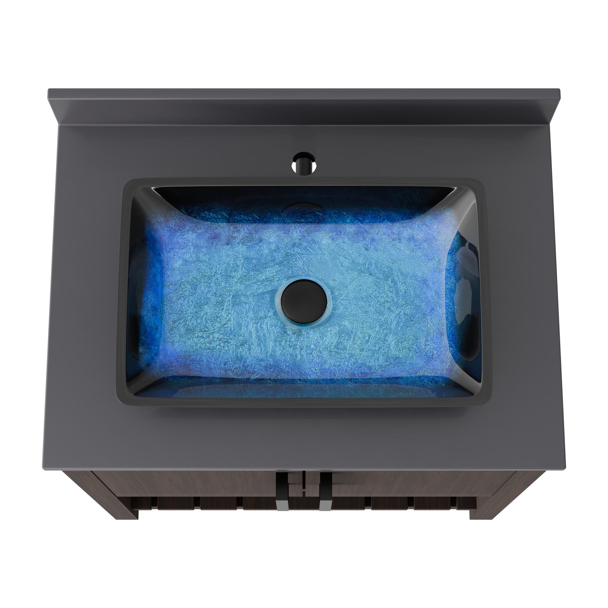 30-inch Novatto bath vanity with storm grey quartz countertop and sink, showcasing sleek bathroom accessory design.