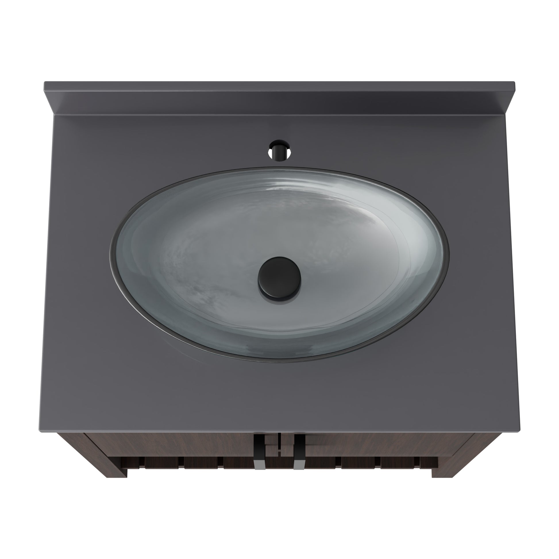 30-inch Novatto bath vanity with storm grey quartz countertop and sink, showcasing sleek bathroom accessory design.