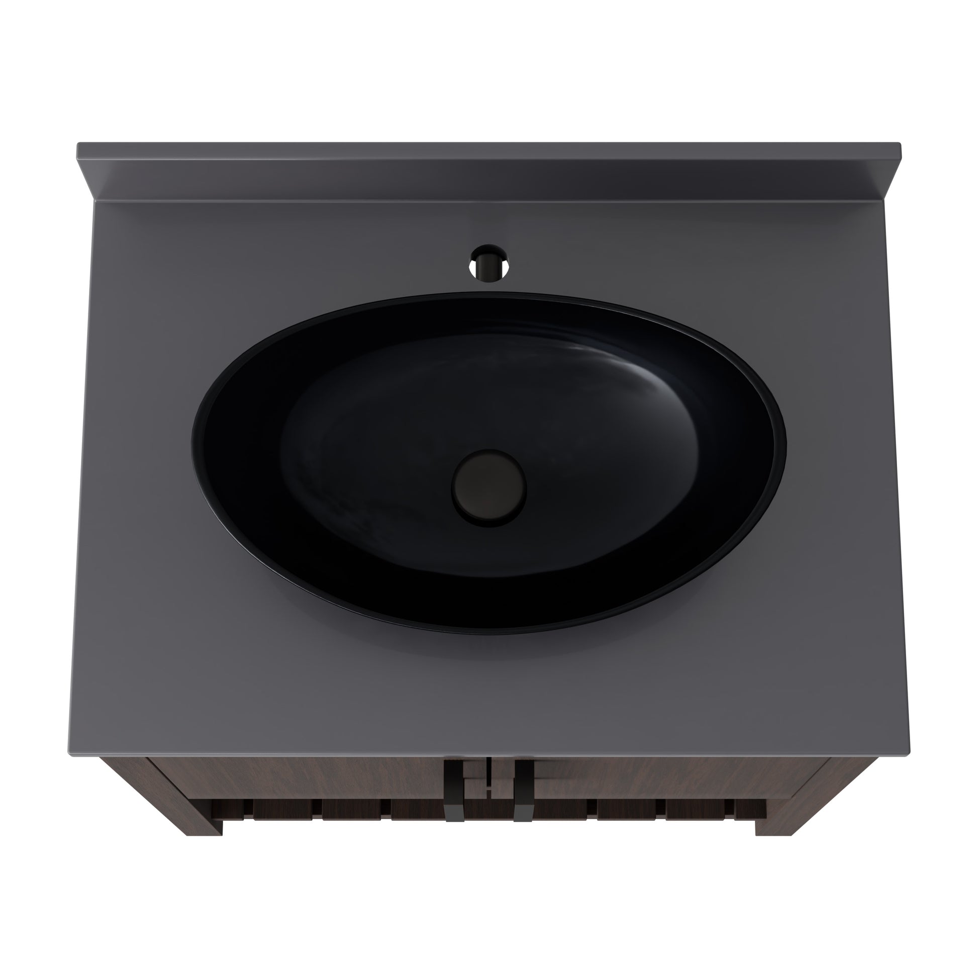 30-inch Novatto bath vanity with storm grey quartz countertop and integrated sink, showcasing sleek, modern design and durable finish.
