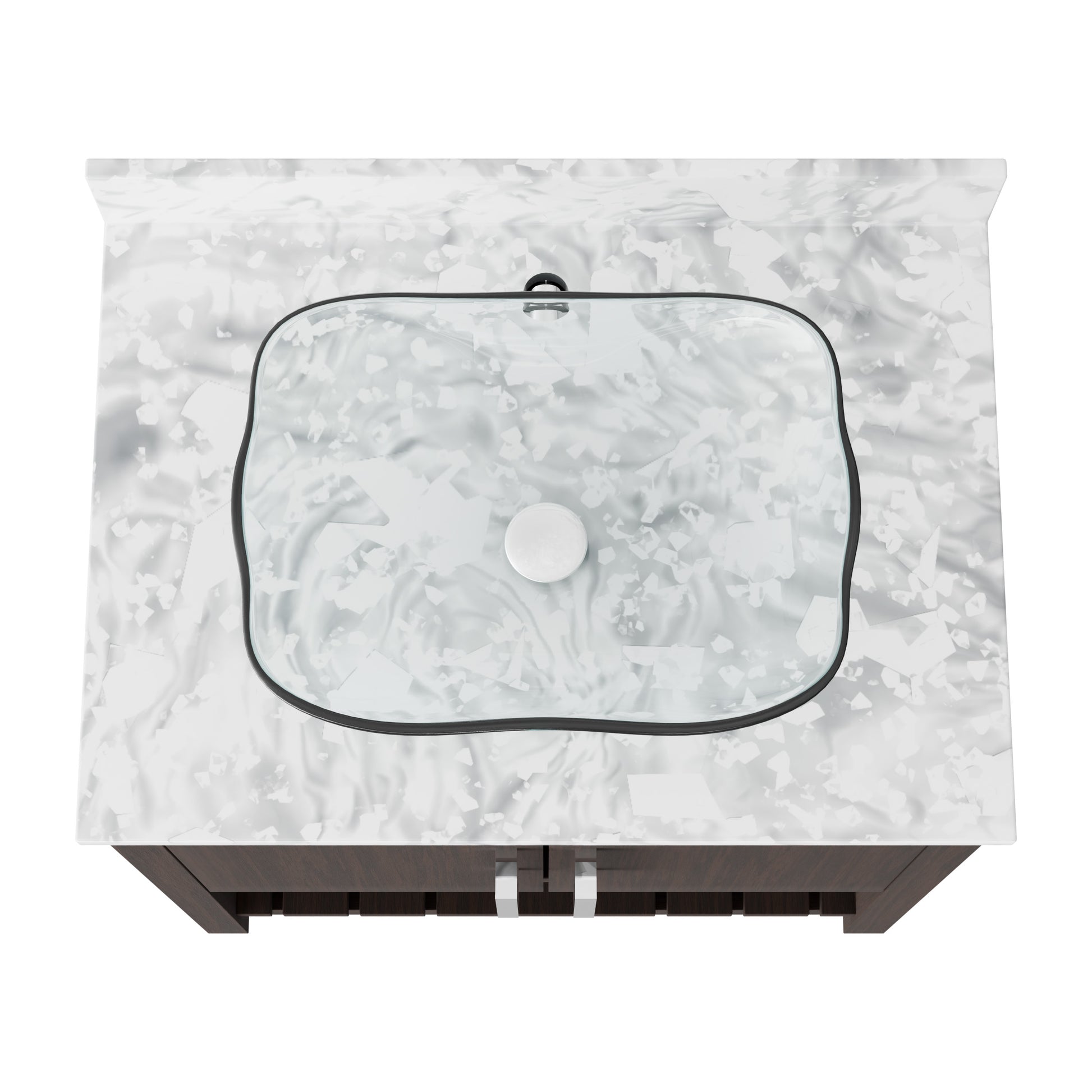 30-inch Novatto bath vanity with Carrara white marble countertop and integrated sink, featuring sleek modern design.