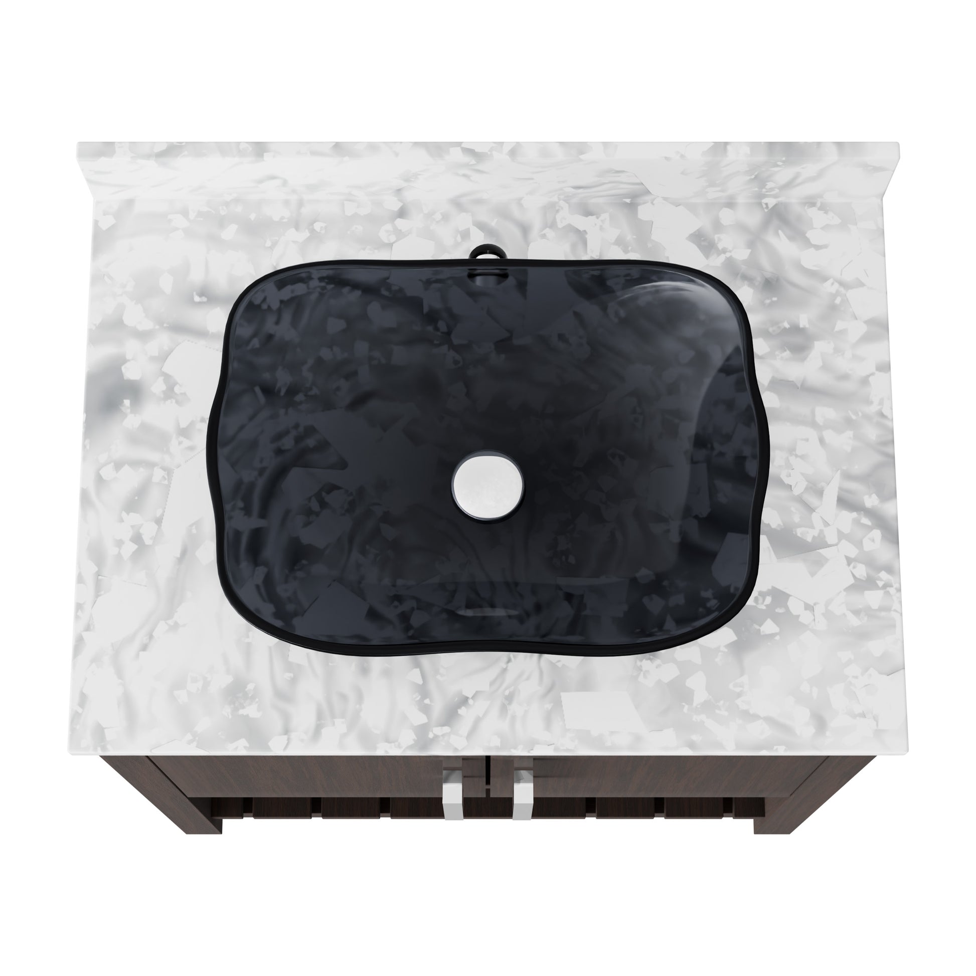 30-inch Novatto bathroom vanity with Carrara white marble counter and sink, featuring a sleek modern design and elegant finish.