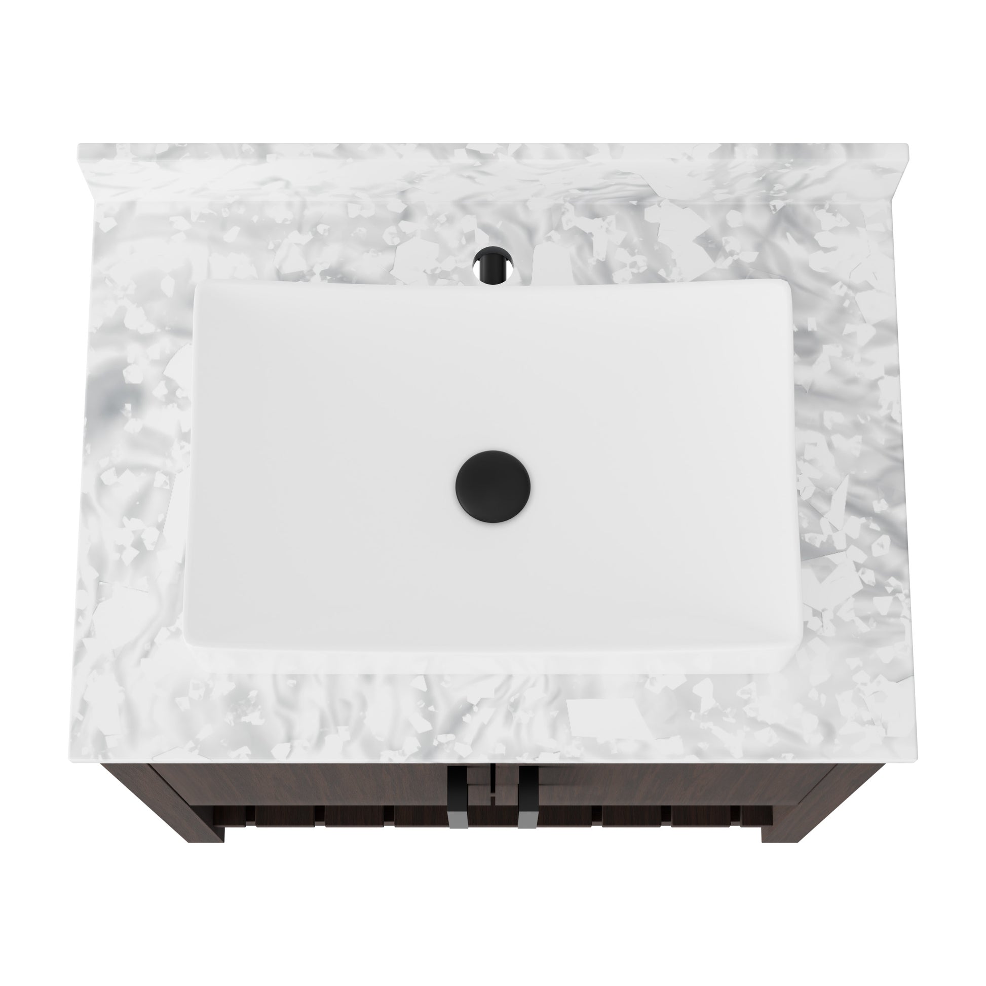 30-inch Novatto bath vanity with Carrara white marble counter and sink, showcasing a sleek bathroom accessory.