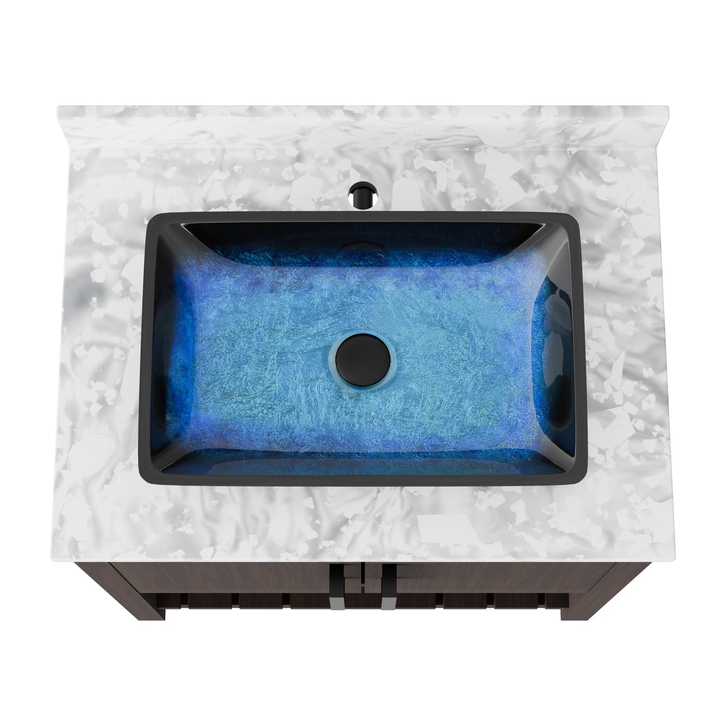 30-inch Novatto bathroom vanity with Carrara white marble countertop and sink, showcasing elegant natural stone and modern design