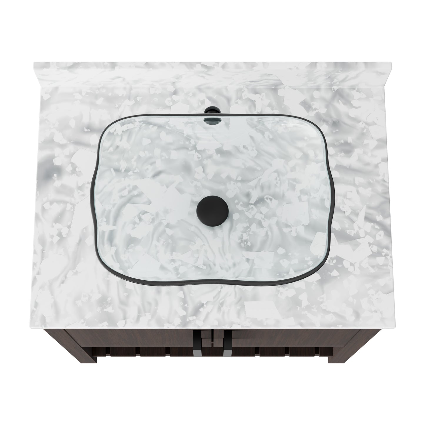 30-inch Novatto bath vanity with Carrara white marble counter and sink, showcasing elegant bathroom accessory design.