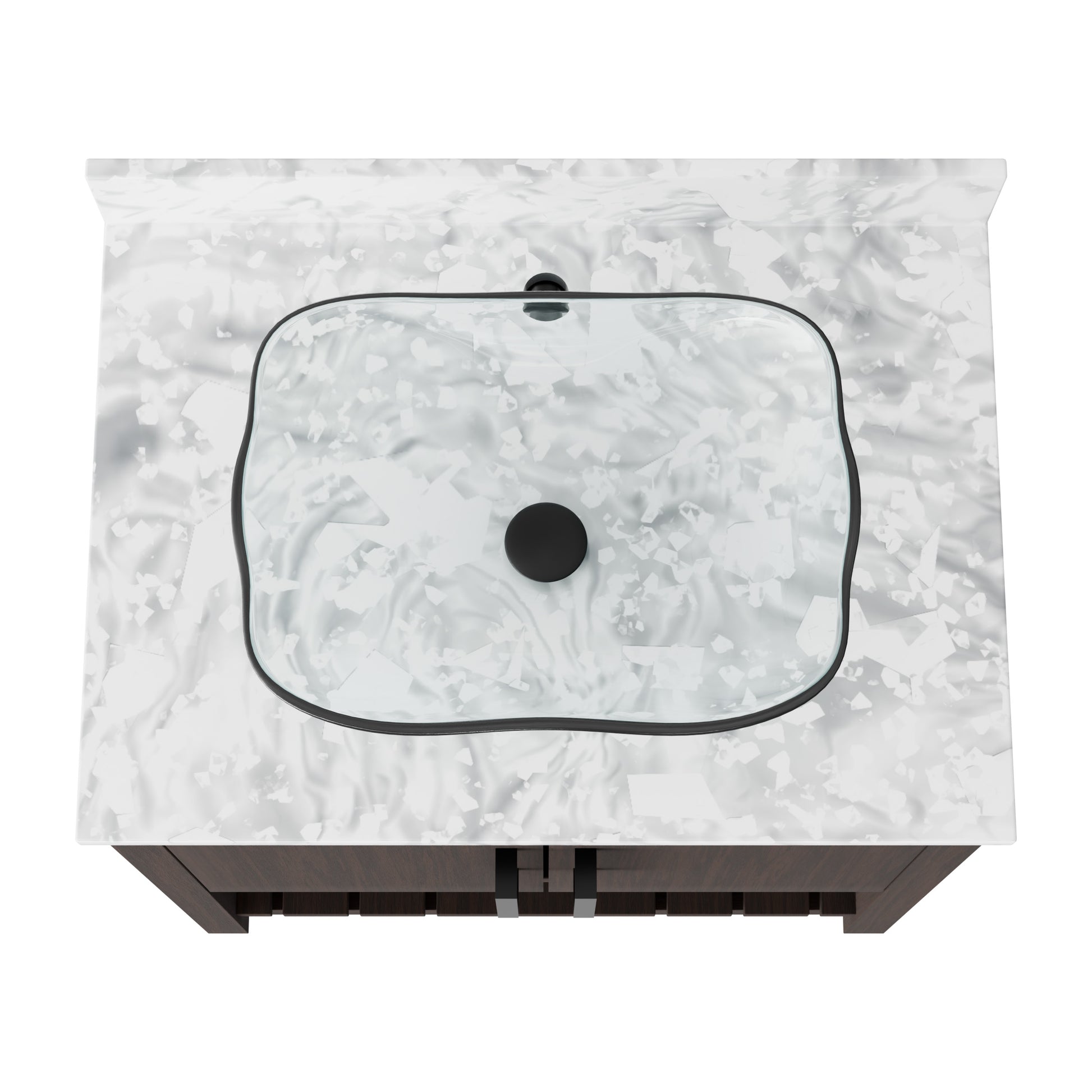 30-inch Novatto bath vanity with Carrara white marble counter and sink, showcasing elegant bathroom accessory design.