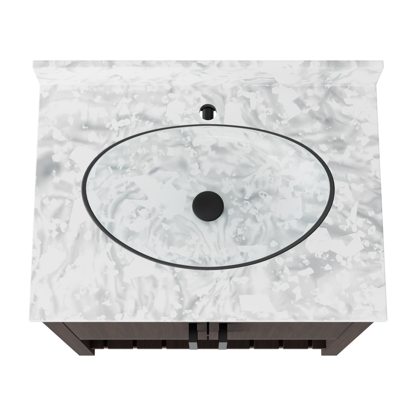 30-inch Novatto bath vanity with Carrara white marble countertop and sink, showcasing sleek bathroom accessory design.