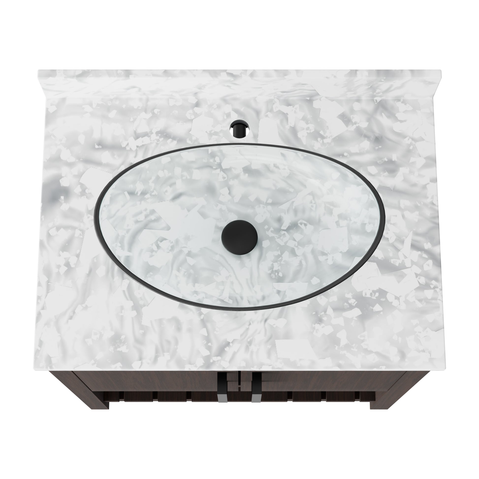 30-inch Novatto bath vanity with Carrara white marble countertop and sink, showcasing sleek bathroom accessory design.