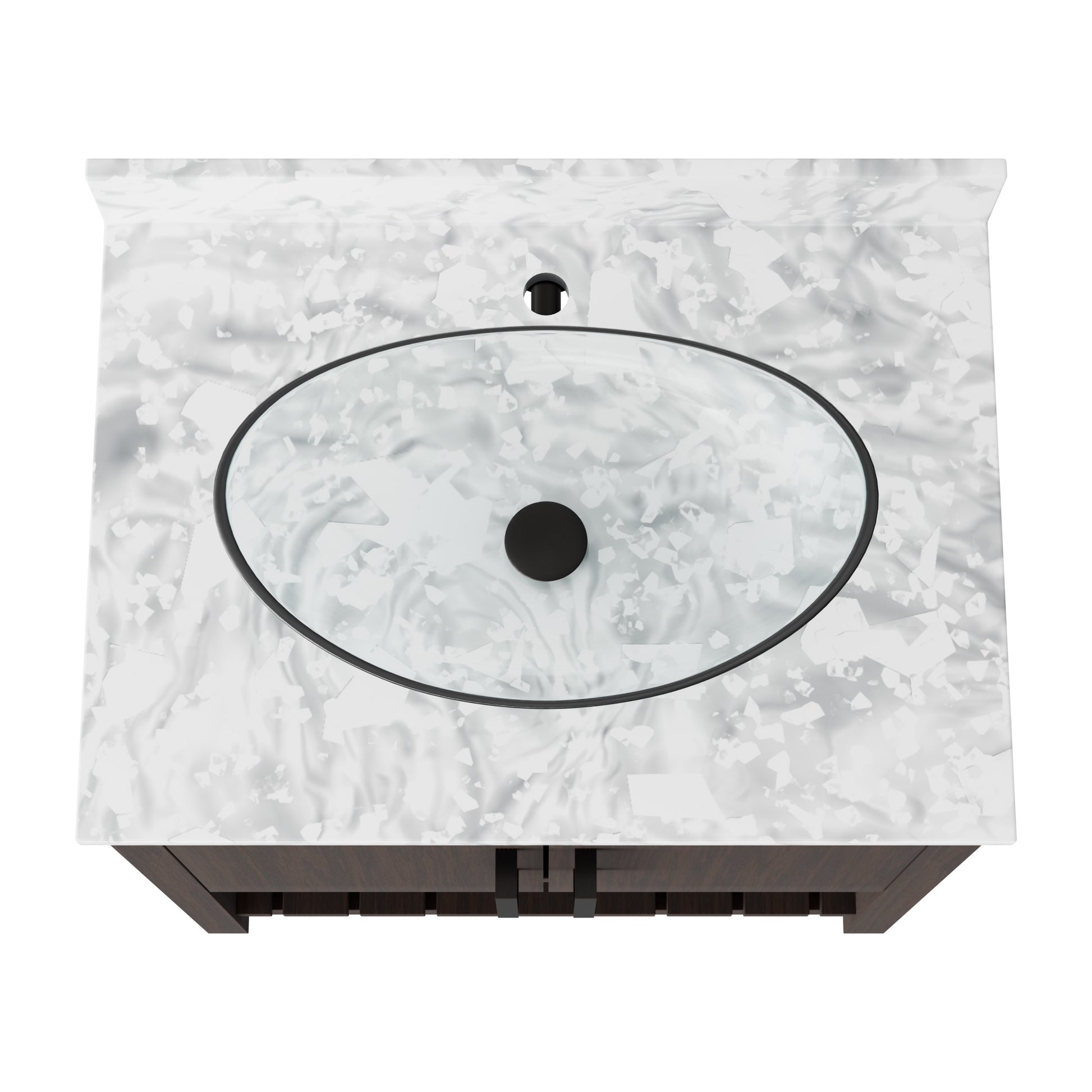 30-inch Novatto bath vanity with Carrara white marble counter and sink, showcasing elegant bathroom accessory design.