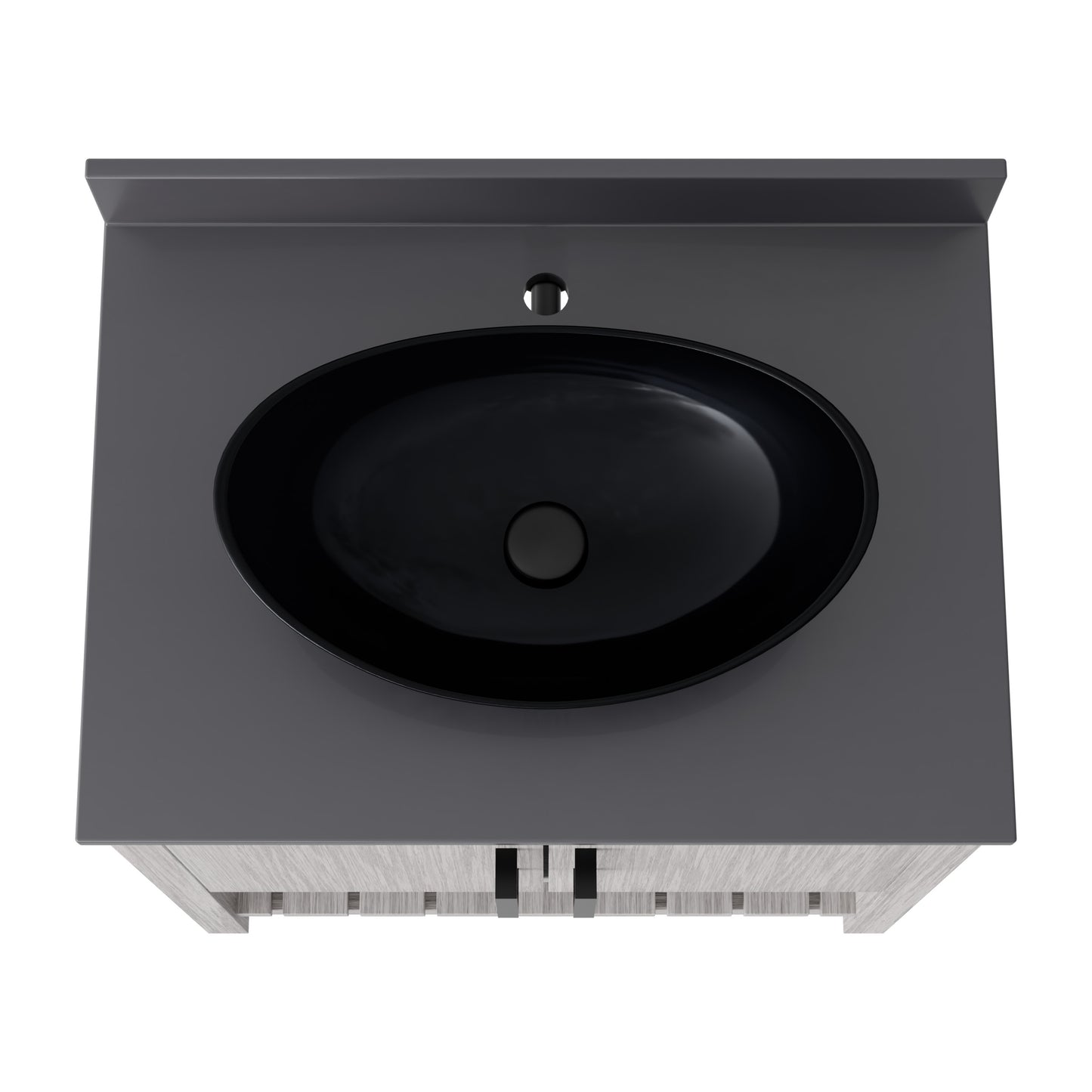 30-inch Novatto bath vanity with storm grey quartz countertop and integrated sink, modern accessory for bathroom decor