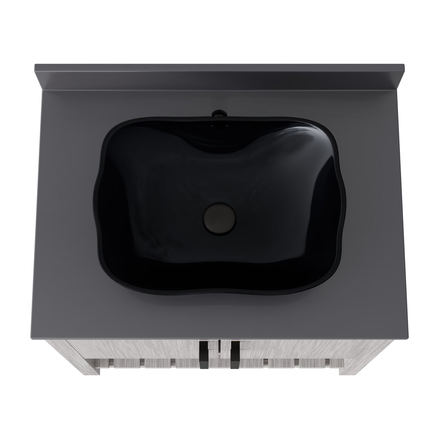 30-inch Bath Vanity with Storm Grey Quartz Counter and Sink - NOBV-30SG-280-317G