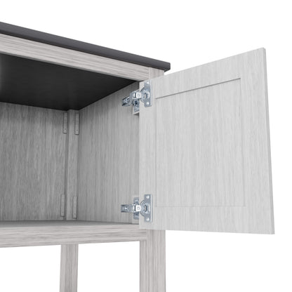 30-inch Novatto vanity with storm grey quartz countertop, showcasing the sleek bathroom accessory with modern design.