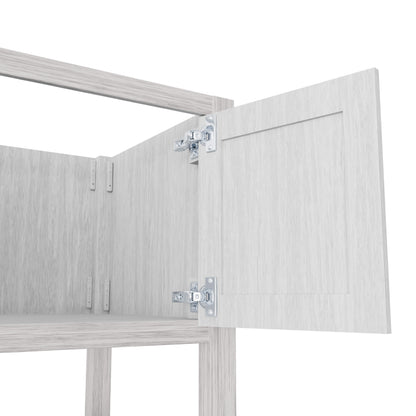 30-inch Storm Grey Novatto bath vanity with sleek accessory design, featuring a modern finish and elegant style.