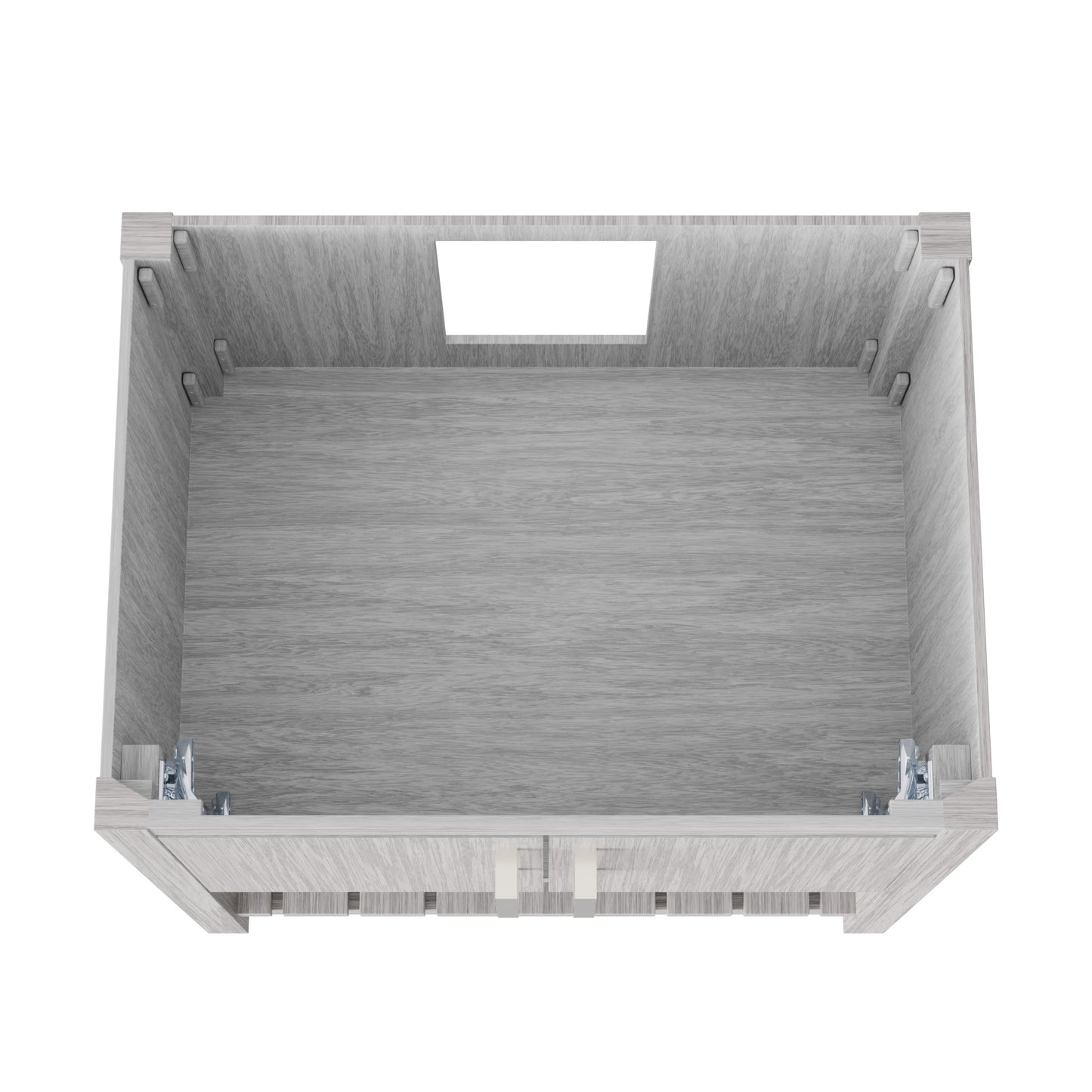 30-inch Storm Grey Novatto bath vanity with sleek design, featuring a modern bathroom accessory in the image.