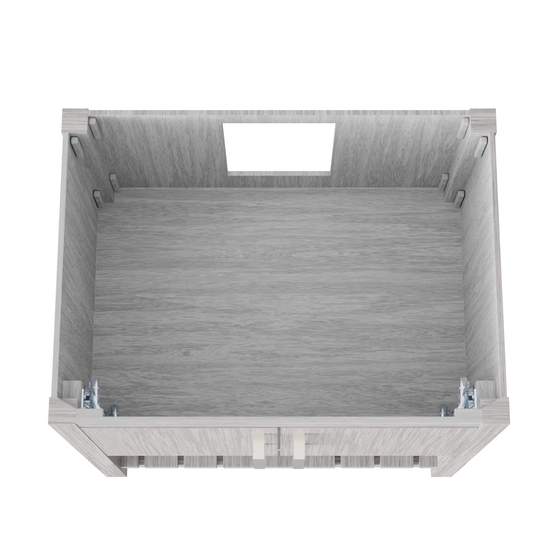 30-inch Storm Grey Novatto bath vanity with sleek design, featuring a modern bathroom accessory in the image.