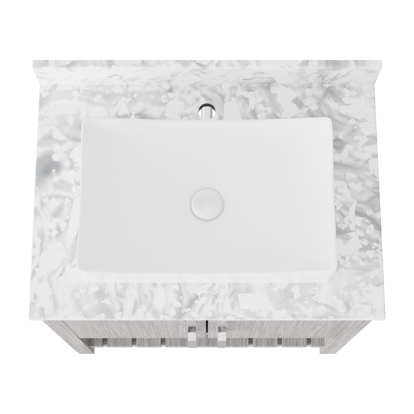 30-inch Novatto bath vanity with Carrara white marble countertop and sink, featuring a sleek modern design.