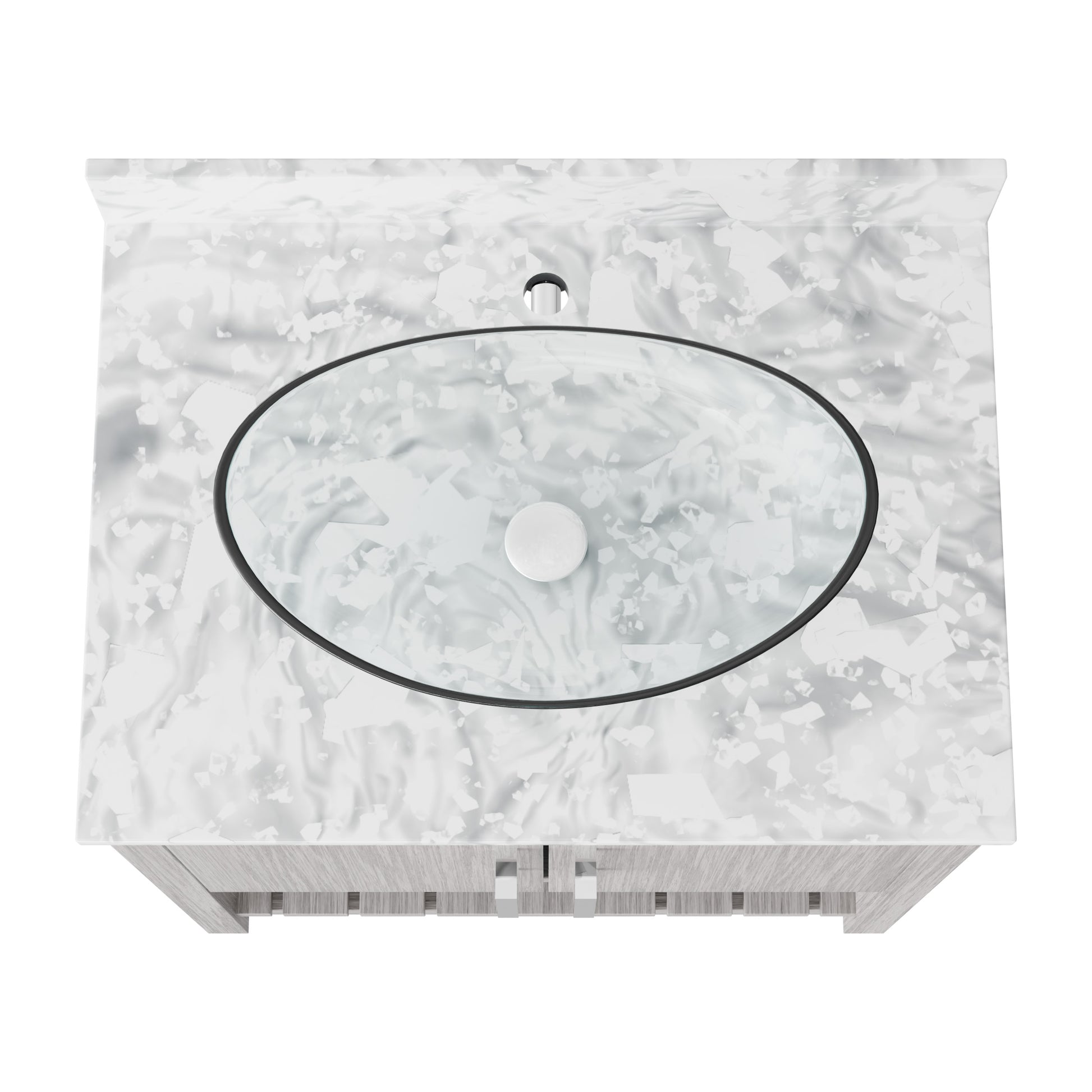 30-inch Novatto bath vanity with Carrara white marble counter and integrated sink, showcasing sleek design and elegant surface details.