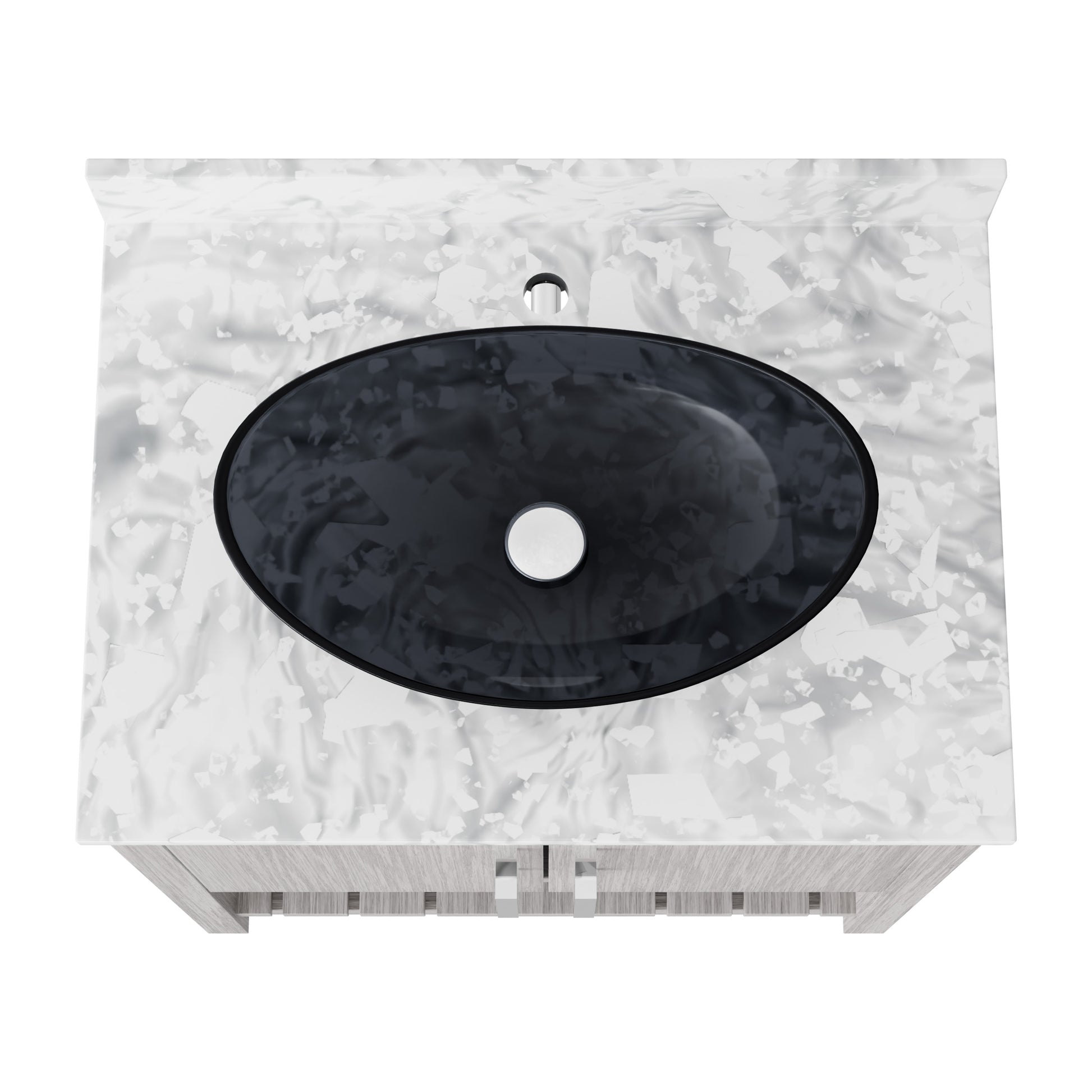 30-inch Novatto bath vanity with Carrara white marble counter and sink, featuring modern design and sleek fixtures.