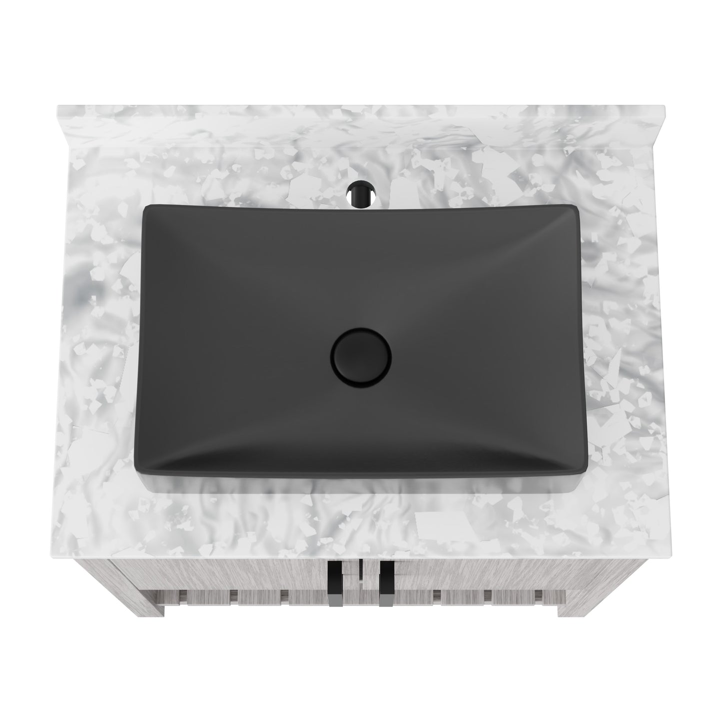 30-inch Novatto bath vanity with Carrara white marble countertop and sink, showcasing sleek modern bathroom accessory design.