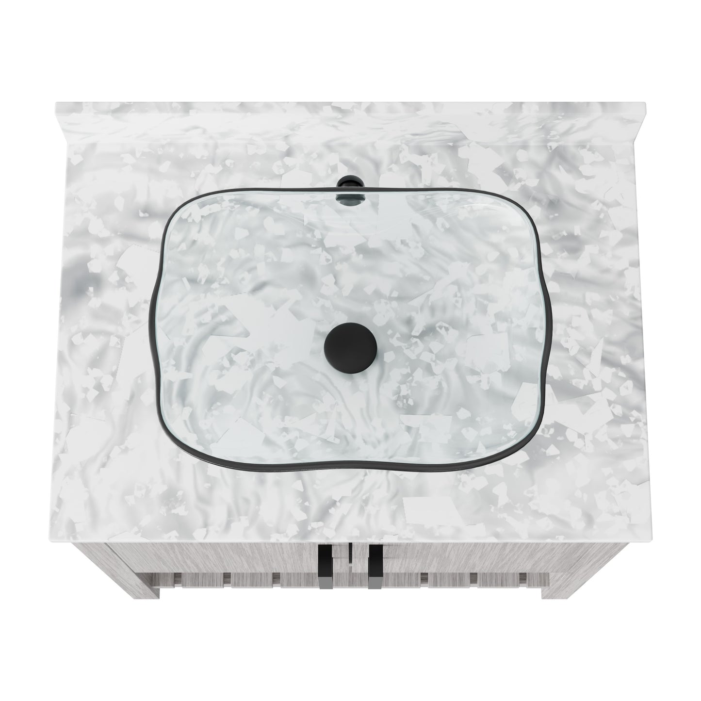 30-inch Novatto bath vanity with Carrara white marble counter and sink, featuring elegant design and polished surface.