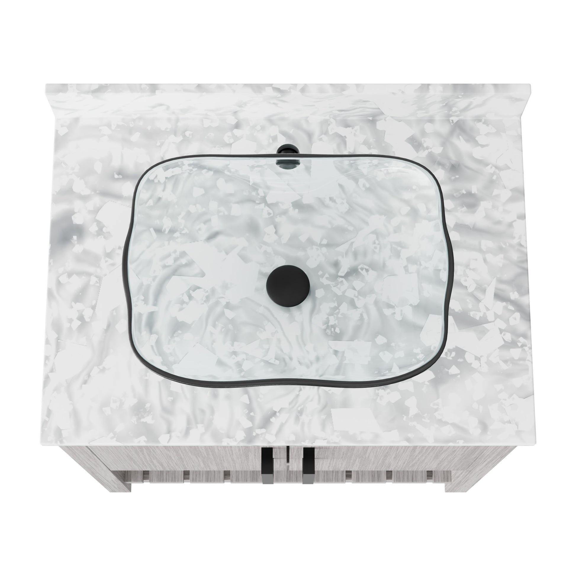 30-inch Novatto bath vanity with Carrara white marble counter and sink, featuring elegant design and polished surface.