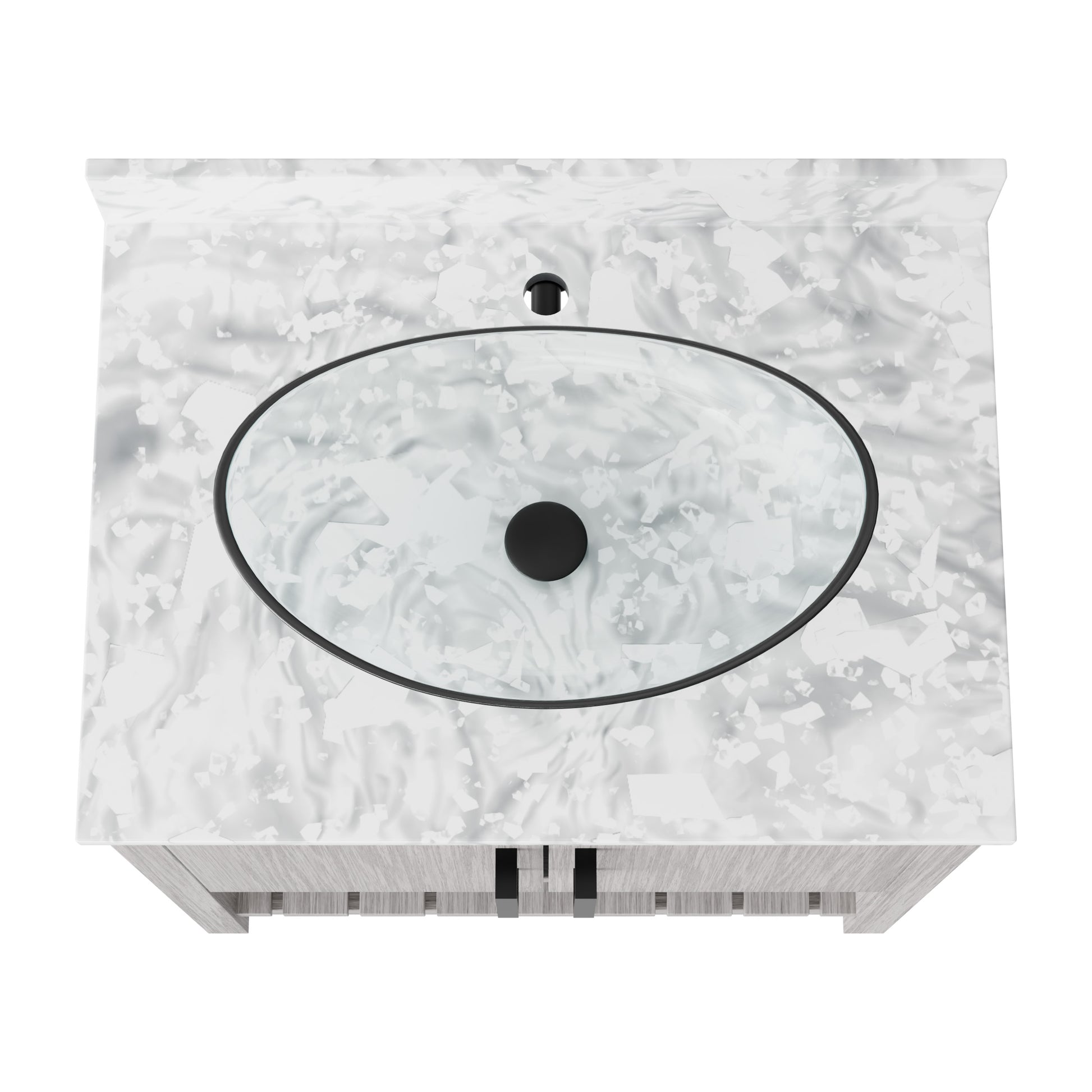 30-inch Novatto bath vanity with Carrara white marble countertop and integrated sink, showcasing elegant bathroom accessory design.