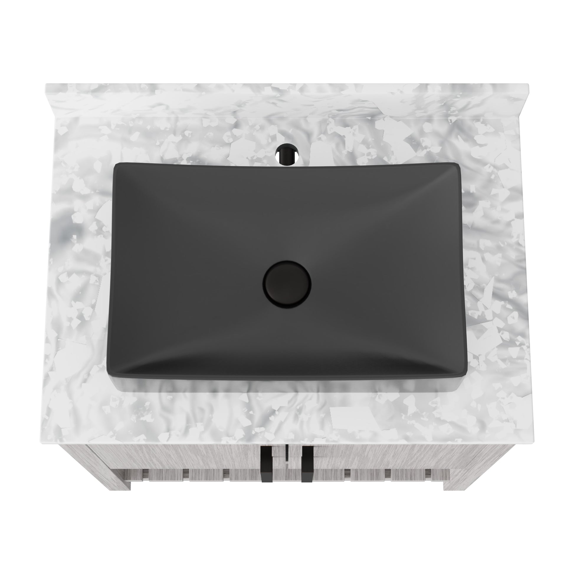 30-inch Novatto bath vanity with Carrara white marble countertop and integrated sink, showcasing elegant accessorial bathroom furniture.