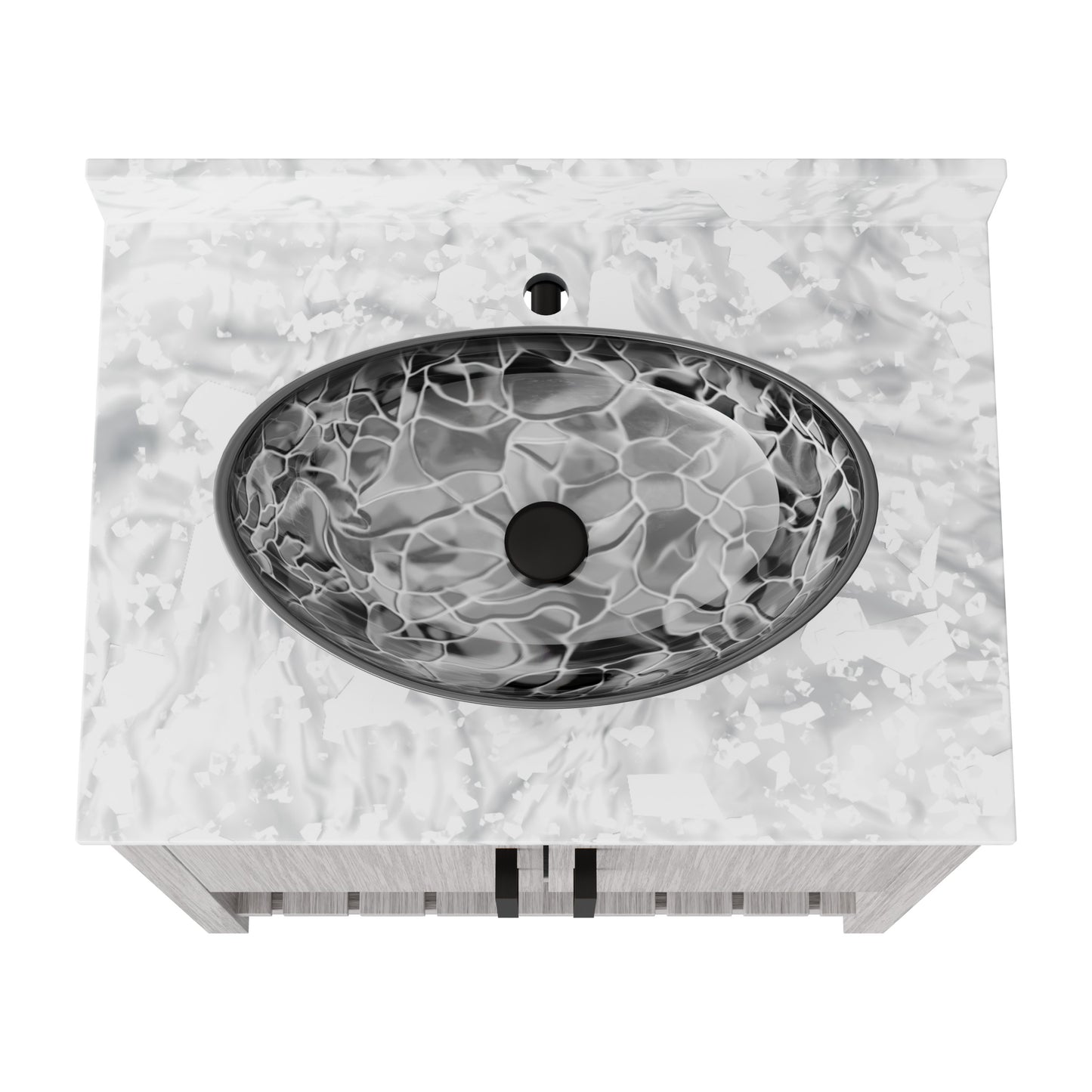30-inch Novatto bath vanity with Carrara white marble countertop and sink, showcasing elegant bathroom accessory design.