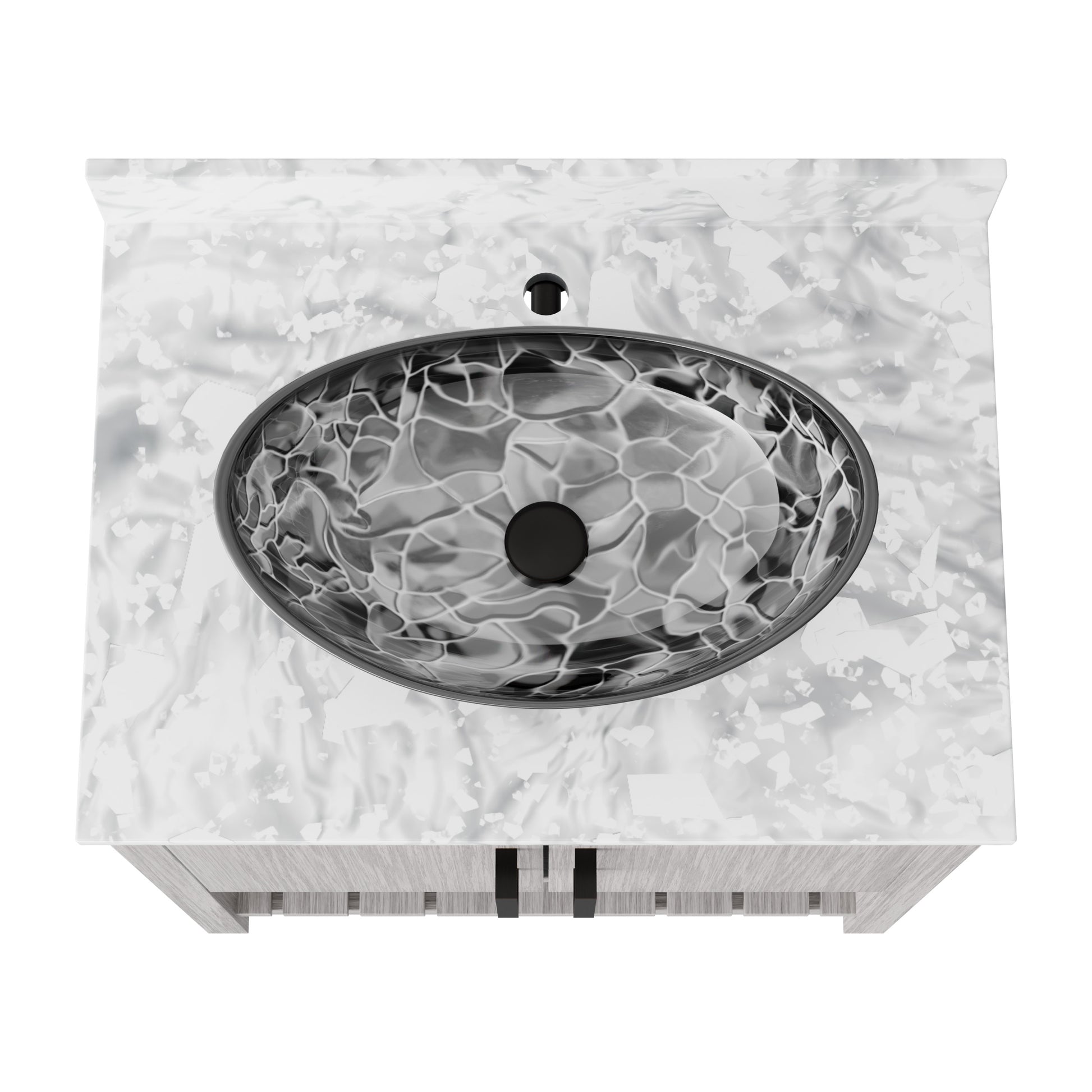 30-inch Novatto bath vanity with Carrara white marble countertop and sink, showcasing elegant bathroom accessory design.