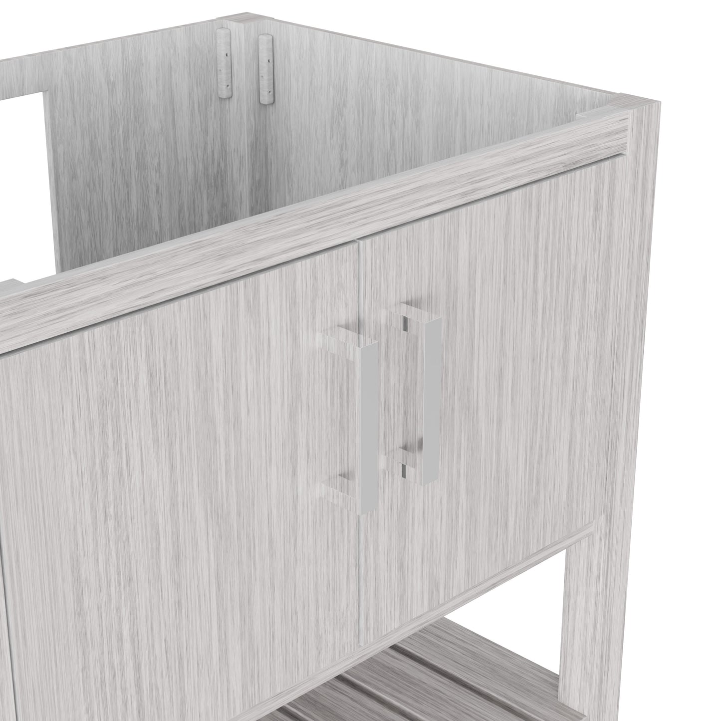 30-inch Storm Grey bath vanity by Novatto with sleek modern design, featuring a smooth surface and clean lines.
