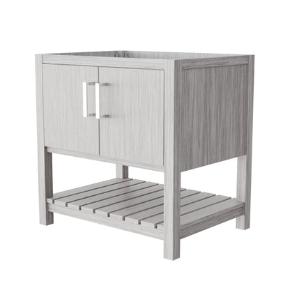 30-inch Storm Grey Novatto bath vanity accessory with sleek design and modern finish, shown in a close-up image.