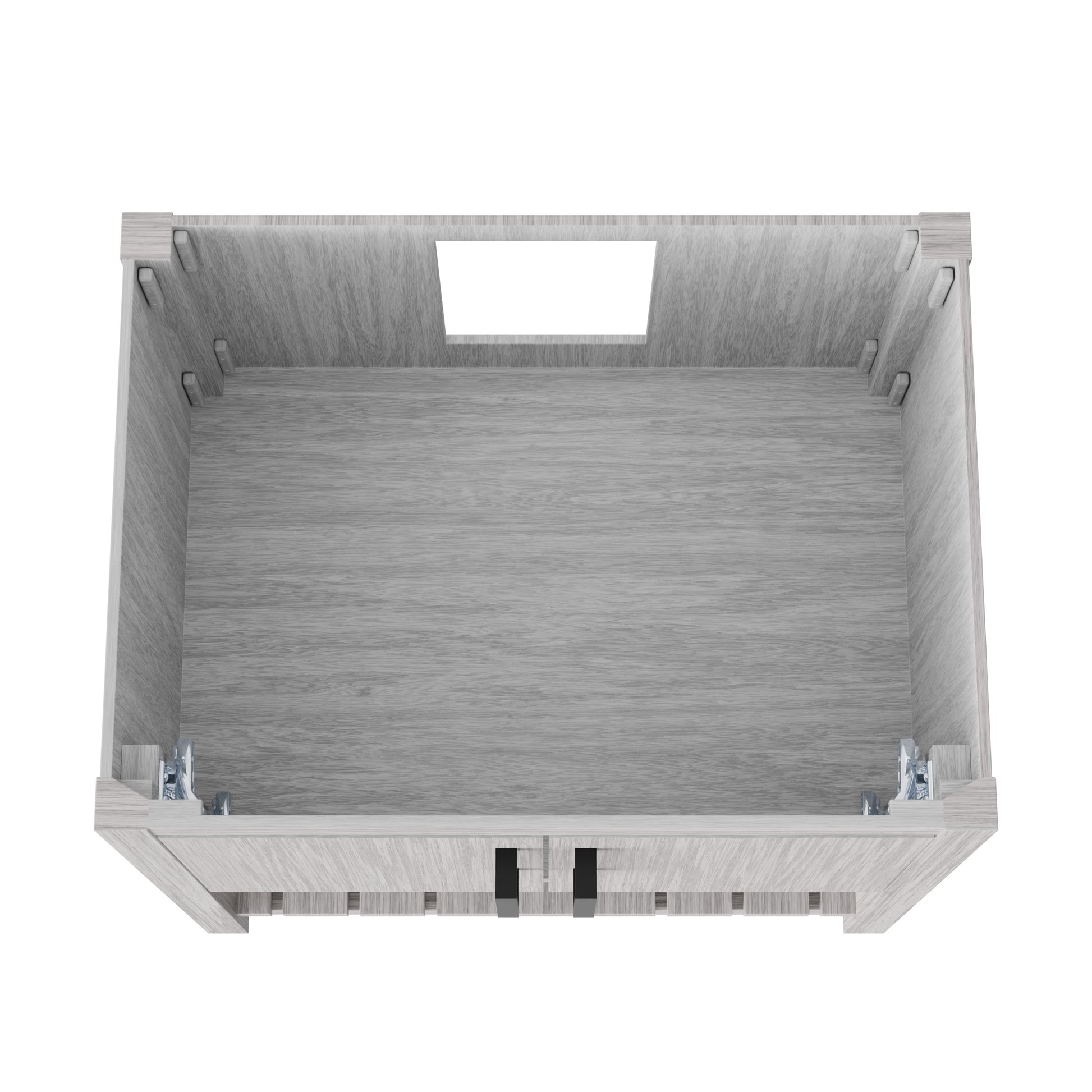 30-inch Storm Grey bath vanity by Novatto, featuring sleek design and modern bathroom accessory with wood finish.