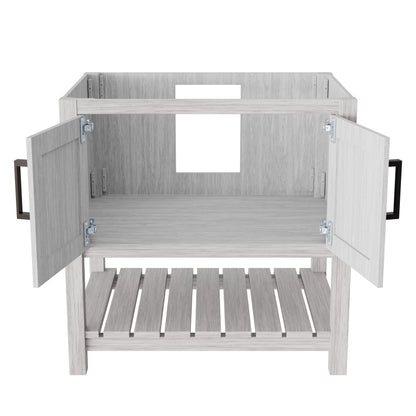 30-inch Storm Grey Novatto bath vanity accessory with elegant design, shown in a sleek, modern bathroom setting.