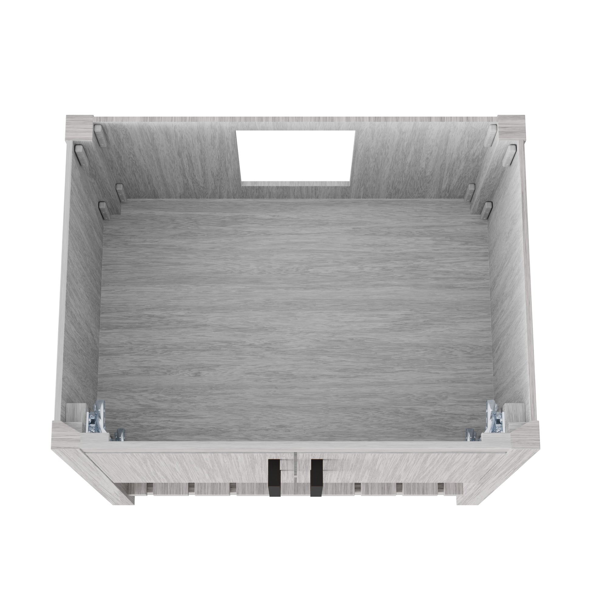 30-inch Storm Grey bath vanity by Novatto with modern design, featuring a smooth surface and sleek finish.