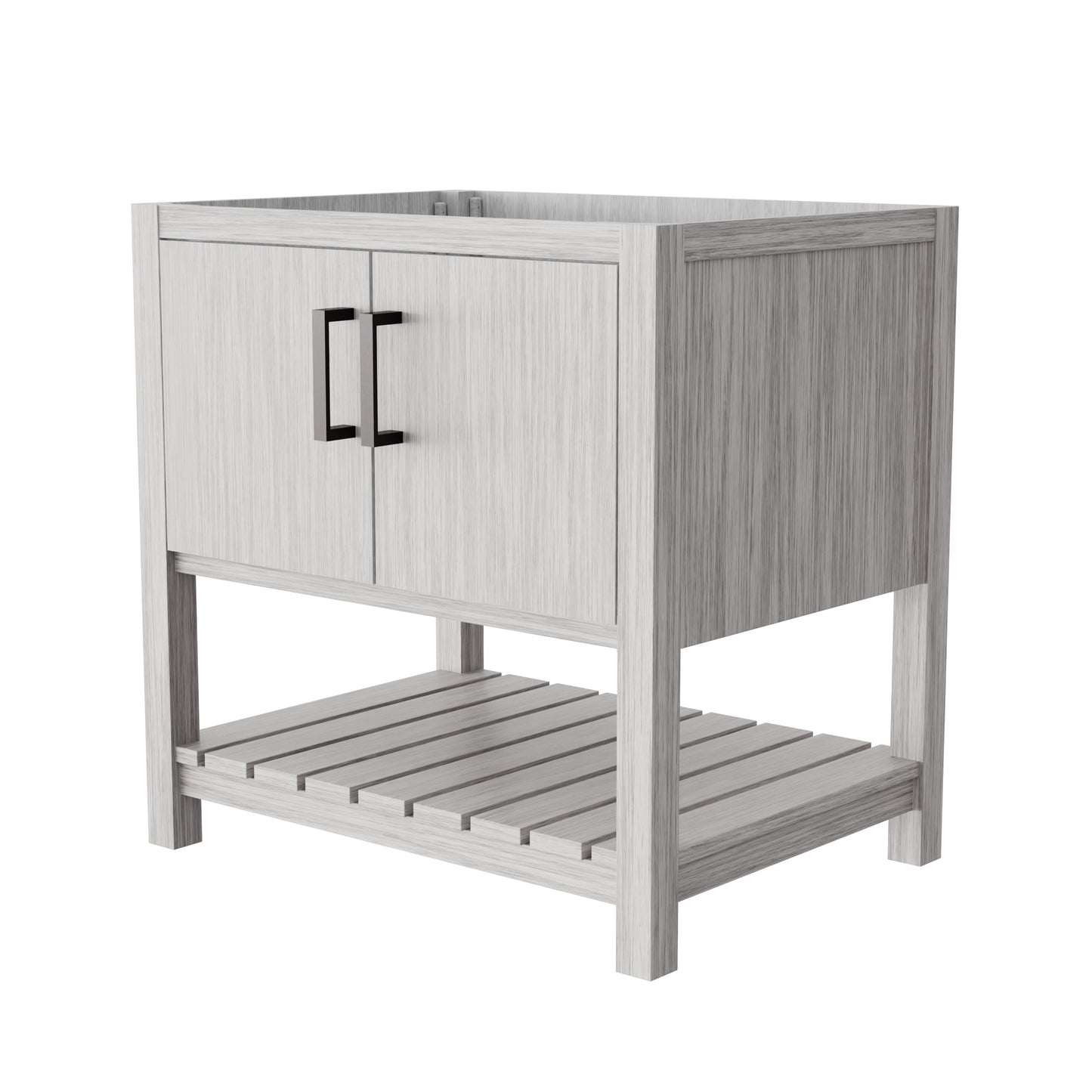 30-inch Storm Grey bath vanity by Novatto with sleek design and modern style, featuring a spacious basin and contemporary finish.