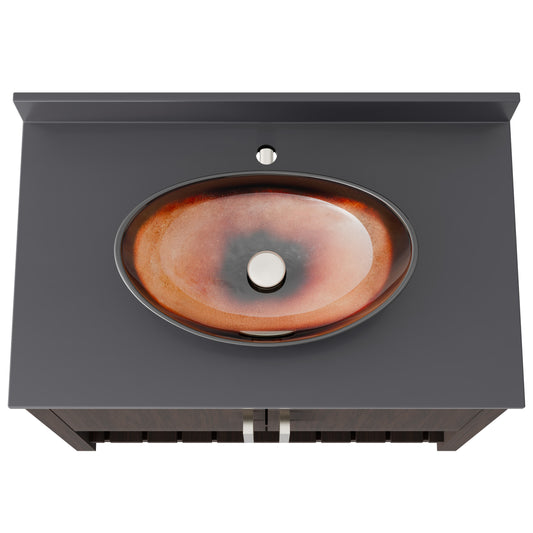 36-inch Bath Vanity with Storm Grey Quartz Counter and Sink - NOBV-36CM-280-0088031