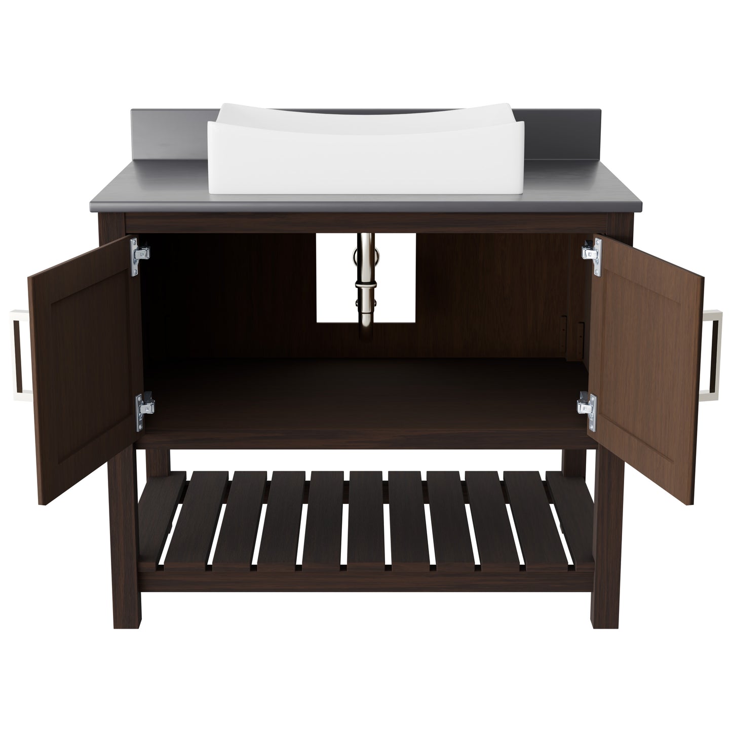 36-inch Bath Vanity with Storm Grey Quartz Counter and Sink - NOBV-36CM-280-1141