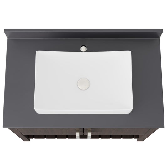 36-inch Bath Vanity with Storm Grey Quartz Counter and Sink - NOBV-36CM-280-1141