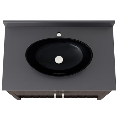 36-inch Bath Vanity with Storm Grey Quartz Counter and Sink - NOBV-36CM-280-324G