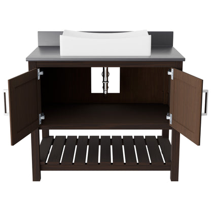 36-inch Bath Vanity with Storm Grey Quartz Counter and Sink - NOBV-36CM-280-1141