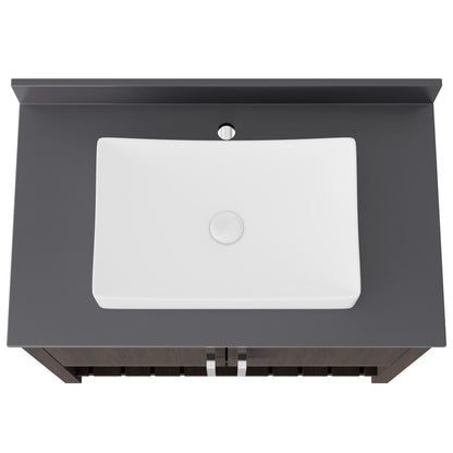 36-inch Bath Vanity with Storm Grey Quartz Counter and Sink - NOBV-36CM-280-1141