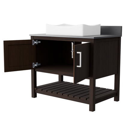 36-inch Bath Vanity with Storm Grey Quartz Counter and Sink - NOBV-36CM-280-1141